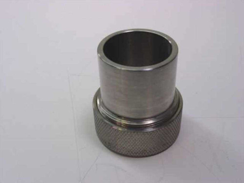 MDC 410011 stainless steel tube coupling — side view showing smooth tube section below knurled collar