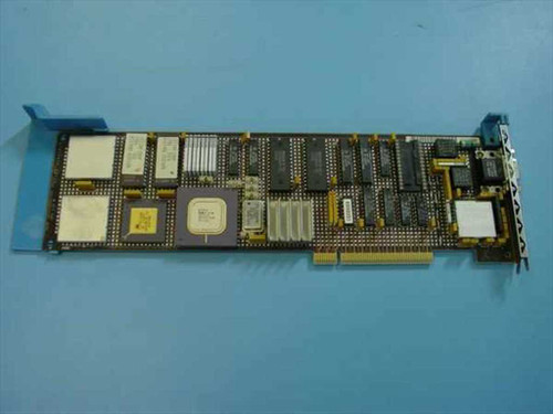 IBM 83X7488A MCA Token Ring NIC long card — top component side view showing full PCB layout