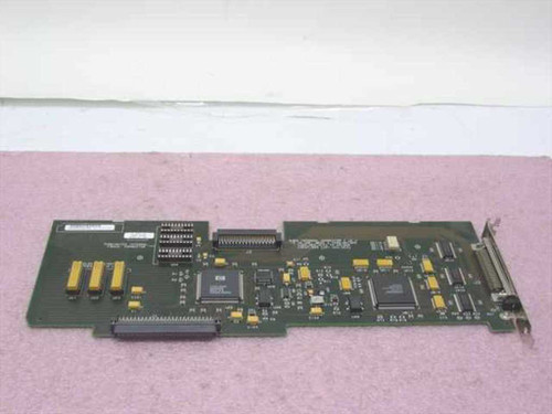 HP A-3552-SC SCSI card — reverse side view showing PCB traces, connectors, and internal SCSI header