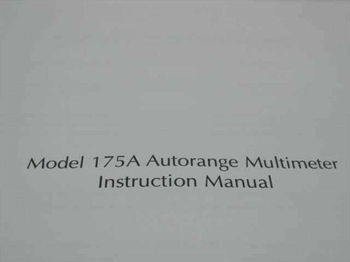 Keithley 175A Autorange Multimeter Instruction Manual – title page interior showing full document title
