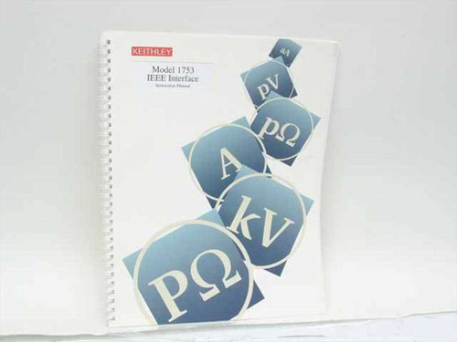 Keithley 1753-901-01 Manual – binding and page condition detail