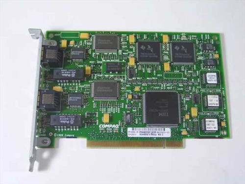Compaq 242560-001 Dual Port 10/100TX PCI Network Adapter – top-side PCB view showing full board layout and components