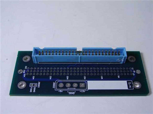 GNP Computers Narrow SCSI Backplane Hot Swap Board 1-503123 – top view showing 50-pin SCSI IDC connector and PCB layout