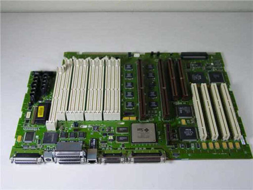 Sun Microsystems 501-4450 SPARC server motherboard – top view showing SBus expansion slots, onboard chips, and parallel/serial connectors