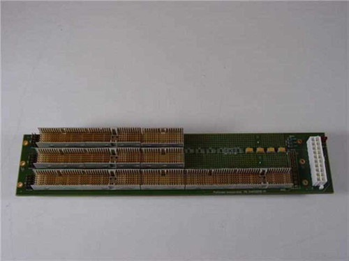 PixStream Incorporated 04A000018-01 backplane PCB card top side showing six high-density gold edge connector slots