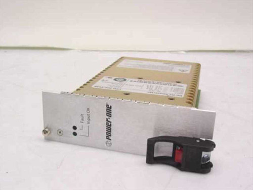 Power-One CPD 200-4530 DC-DC converter plug-in module — front panel view showing Fault and Input OK LED indicators and extraction handle