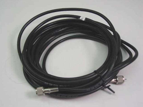 Black 16Ft Cable with Mini UHF Connections on ends RG 58 C/U MIL-C-17