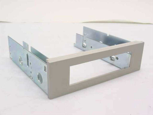 Design Bay 01-2035-B 5.25 drive bay adapter caddy with beige faceplate — front and top angle view