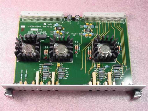IVS 0001-00207 SFB Board – angled top view showing assembly label reading ASSY NO. 0001-00207 REV B and IVS copyright 1993