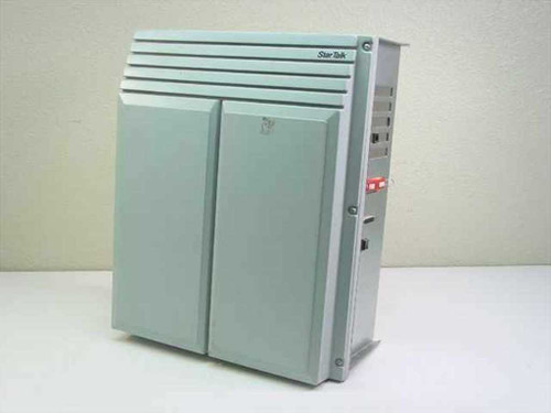 Norstar NT8B70AH-93 StarTalk voice mail system — front panel with dual door covers and ventilation slots, Star Talk logo visible at top right