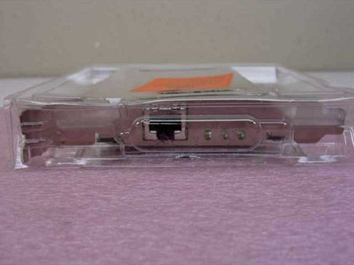 Side view of IBM 09N3601 EtherLink PCI adapter showing single RJ-45 port and LED indicators on the bracket