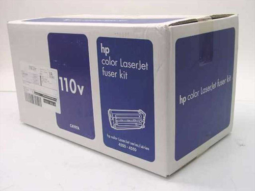 HP C4197A Color LaserJet Fuser Kit 110V in original HP box – front and top view showing product label and voltage marking