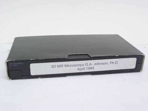 3D MR Microscopy G.A. Johnson Ph.D. April 1994 VHS videotape in black case – label view showing title and date