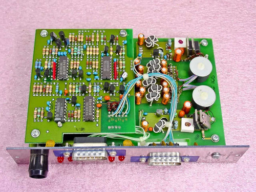 TCL Inc 2110-2BDM MP Transceiver module – top-down PCB view showing component side with ICs, capacitors, and wiring harness
