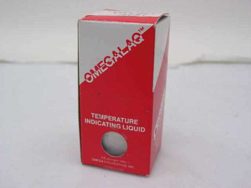 Close-up of Omega LAQ-0363 label showing handwritten 184°C, part number LAQ-0363, and lot code 9503 34406