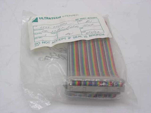 Ultratech Stepper 0509-290800 50-way rainbow ribbon cable in original sealed plastic bag with QC acceptance tag visible