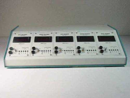 Advanced Imaging Robo4 5-channel force measurement controller – front panel view showing five LED digital displays labeled Balance and Bending sections