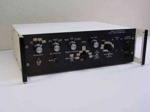 Dymek Corporation 852-1 Head Tester rackmount unit – front panel overview showing frequency, WT function, erase function, and write controls