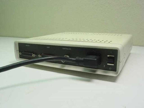 Adacom CP-150/1 AF2376 network controller – rear panel view showing Printer, Host, and Controller ports with power cord attached
