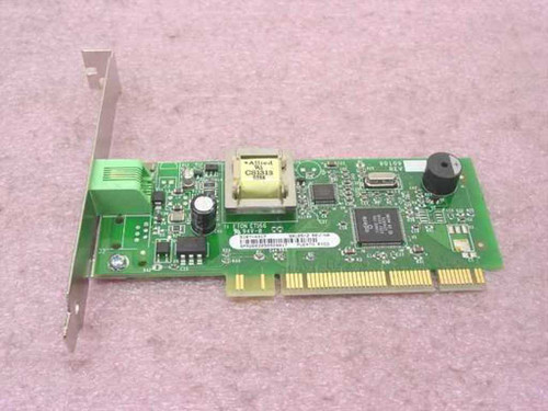 HP 5187-4317 Eton ET166 PCI modem card angled view showing Allied CS1313 transformer and Agere controller chip