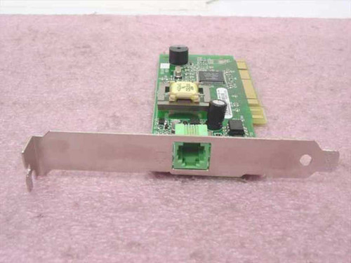 HP 5187-4317 Eton ET166 PCI modem card front view showing RJ11 port on bracket and green PCB