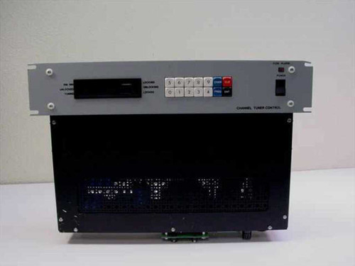 Varian VJW2731A5 Channel Tuner Control – full front and rear stack view showing rackmount chassis and rear board assembly