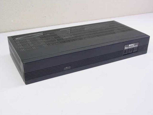 CLI SpectrumSaver compressed digital video receiver decoder — top and front panel overview, dark enclosure with ventilation slots