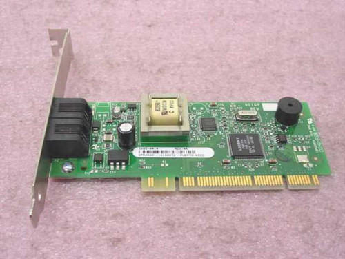 HP 5185-0414 56K V.90 PCI modem – rear PCB view showing MIDCOM transformer, main controller chip, and PCI edge connector