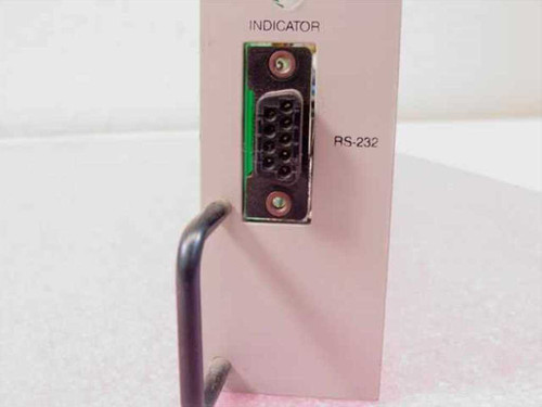 Scientific Atlanta 750 ATIS Subcarrier – close-up of front panel RS-232 DB-9 female connector and INDICATOR label