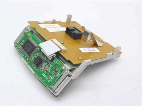 HP RG5-3715-01 control panel assembly – rear/underside view showing green PCB with ICs, ribbon cable, and flex connector