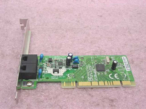 eMachines KB5815 Conexant PCI fax modem card – angled view showing PCB layout, components, and RJ-11 bracket