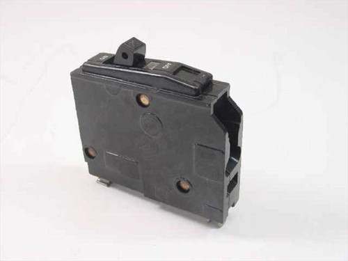 Square D KU-197 Type QO 1-Pole 20 Amp Circuit Breaker – left side profile view showing toggle switch and mounting clip