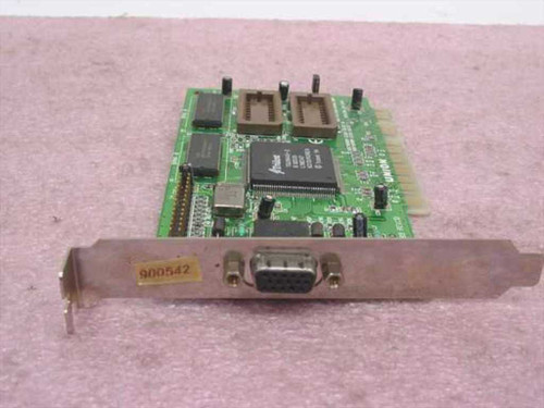 Trident TGUI9400-3 PCI VGA video card TWN7389 front view showing VGA port and PCB components