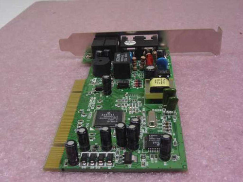 Ambient MD5628D-L-C 56K PCI modem card – top-side PCB view showing main controller chip and relay components