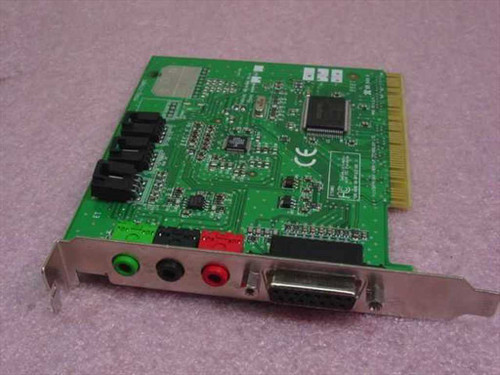 Creative Labs CT5803 PCI sound card front view showing 3.5mm audio jacks and DB-15 game port bracket