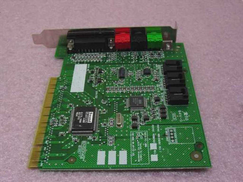 Creative Labs ES1370 AudioPCI sound card — reverse PCB side showing Ensoniq chip and PCI edge connector