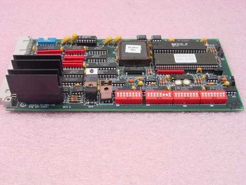 Brooks Automation 001-3404 cPCI card – top-side component view showing ICs, red DIP sockets, and heatsinks