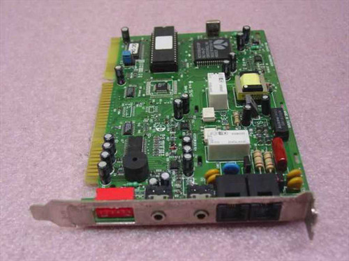 Wisecom FB WS-3314JS3 16-bit ISA 56K modem card – angled front view showing component side with transformer, RJ11 jack, and audio ports on bracket