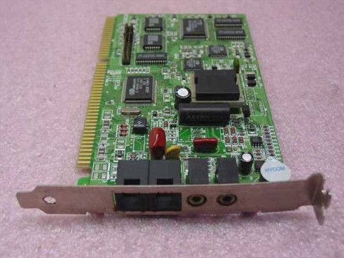 Cirrus Logic CL-MD5650DT-SC-C 16-bit ISA voice modem card – front view showing bracket with RJ-11 port and audio jacks