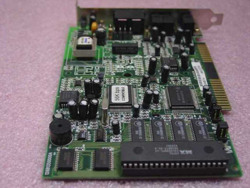 Texas Instruments 5634BTV ISA modem card — angled top view showing main board components and ICs