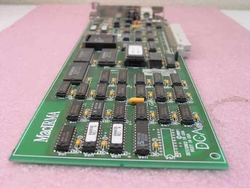 DCA MacIRMA 003088 NuBus card – top-side PCB view showing MacIRMA and DCA silkscreen labels and IC array