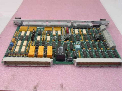 FSI 292031-200 Rev B WFS VME Interface Card – reverse angled view showing opposite side of PCB with ICs and VME edge connector