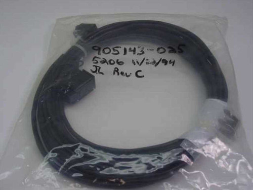 FSI 905143-025 Rev C cable coiled in original poly bag with handwritten label showing part number and date 11/22/94