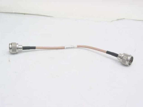 ESM Cable Corp RG-142 10-inch coaxial cable with N-Male and N-Female connectors shown full length on white background