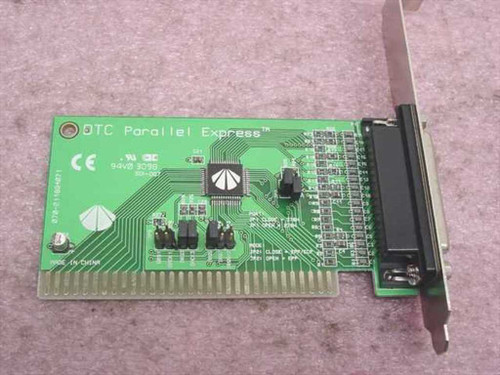 DTC DTC1188 Parallel Express ISA card — top view of PCB showing main controller chip, jumpers, and ISA edge connector
