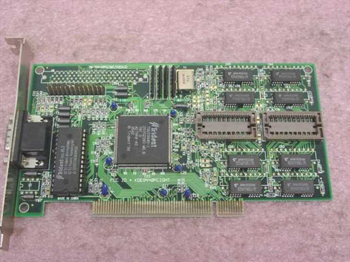 Trident TGUI9440 PCI video card – component side showing TGUI9440 chipset, DRAM chips, and PCI edge connector