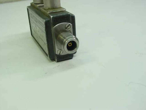 HP 788C Directional Detector side view showing Type N male coaxial connector with gold center pin and weathered metal housing
