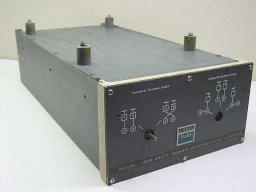 Decca Radar 65347 Interswitch Transceiver Crossover Switch — front panel with toggle switches and Decca Radar logo label