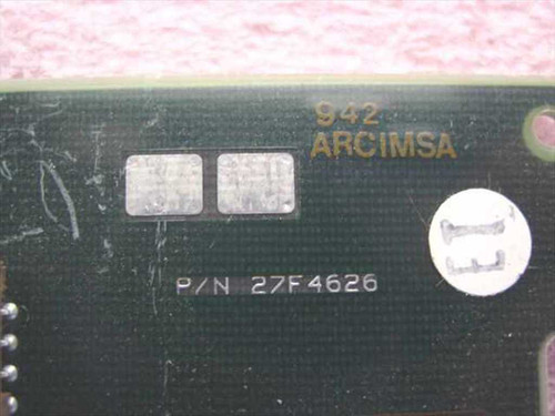IBM 27F4626 riser card PCB close-up showing P/N 27F4626 and ARCIMSA board marking with two ICs