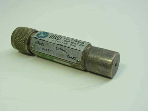 Bird Electronic Corporation 80M Termaline Coaxial Load Resistor — top view showing label with Bird logo, model, watts, and ohms fields